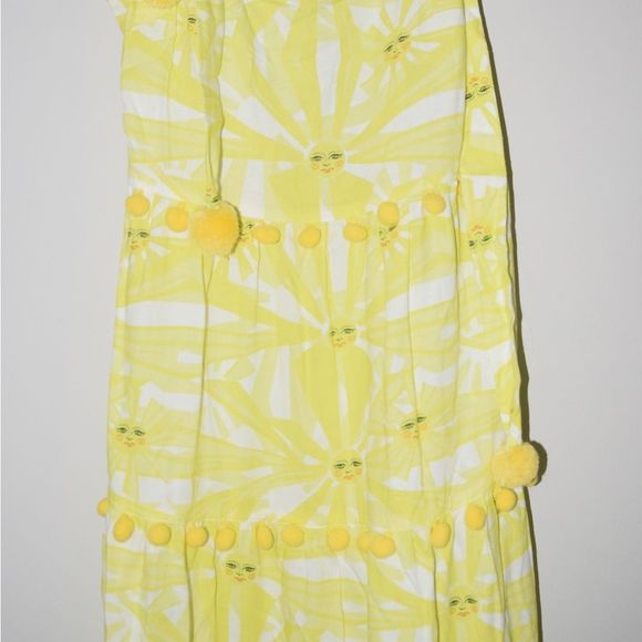 Never Fully Dressed Yellow Sun Pom Pom MIDI Dress NWT SHOPBOP - Picture 8 of 8